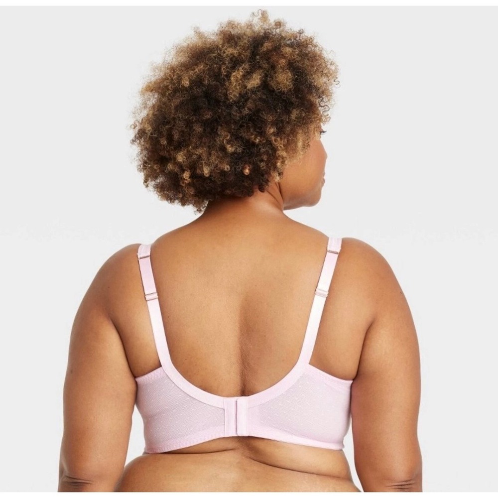 AUDEN Women 40DDD Light Pink Lace Unlined Comfort Wire Balconette Bra NWT - Picture 4 of 8